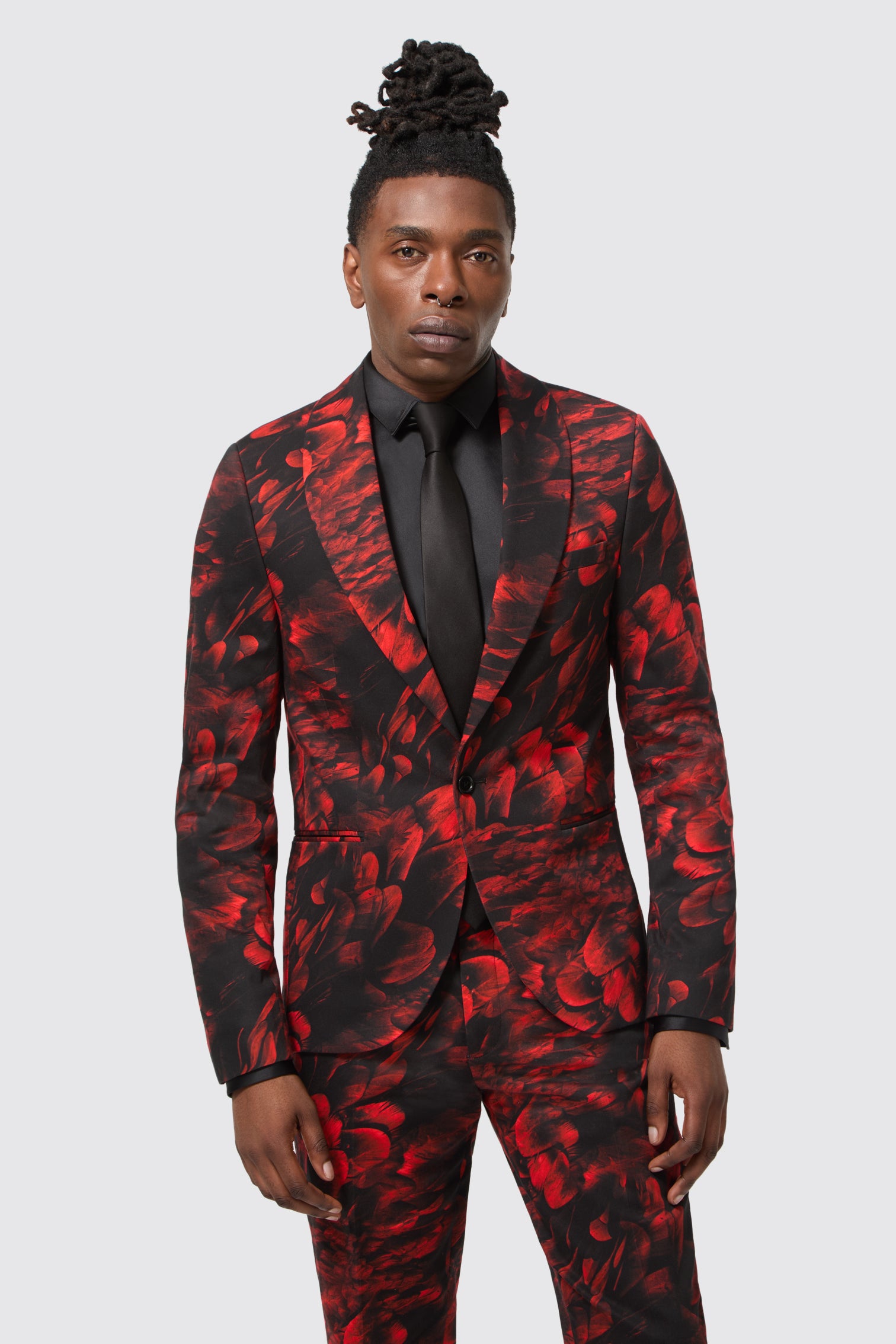 Heron Slim Fit Red Floral Cotton Jacket - Twisted Tailor Heron Slim Fit Red Floral Cotton Jacket - Twisted Tailor