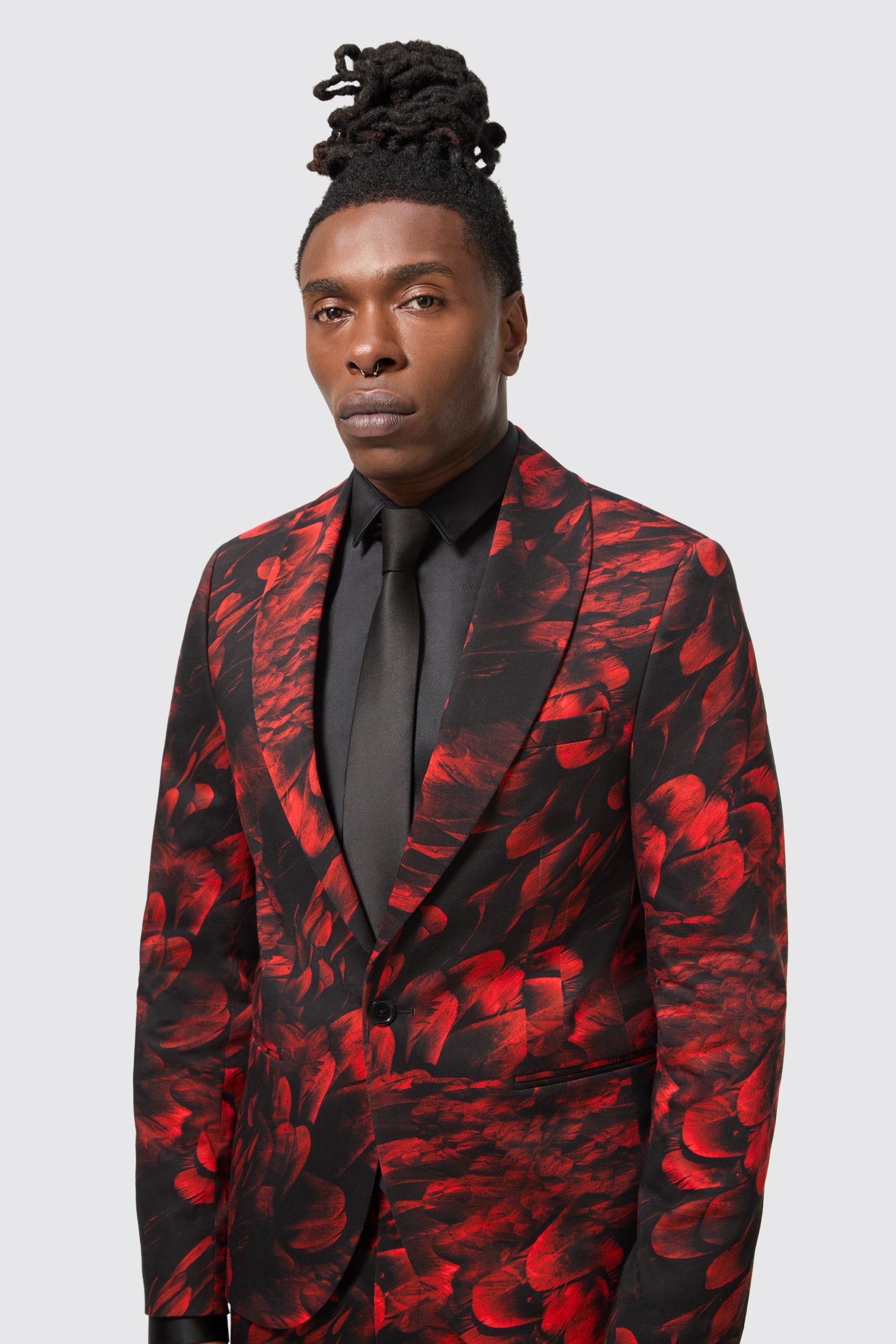 Heron Slim Fit Red Floral Cotton Jacket - Twisted Tailor Heron Slim Fit Red Floral Cotton Jacket - Twisted Tailor
