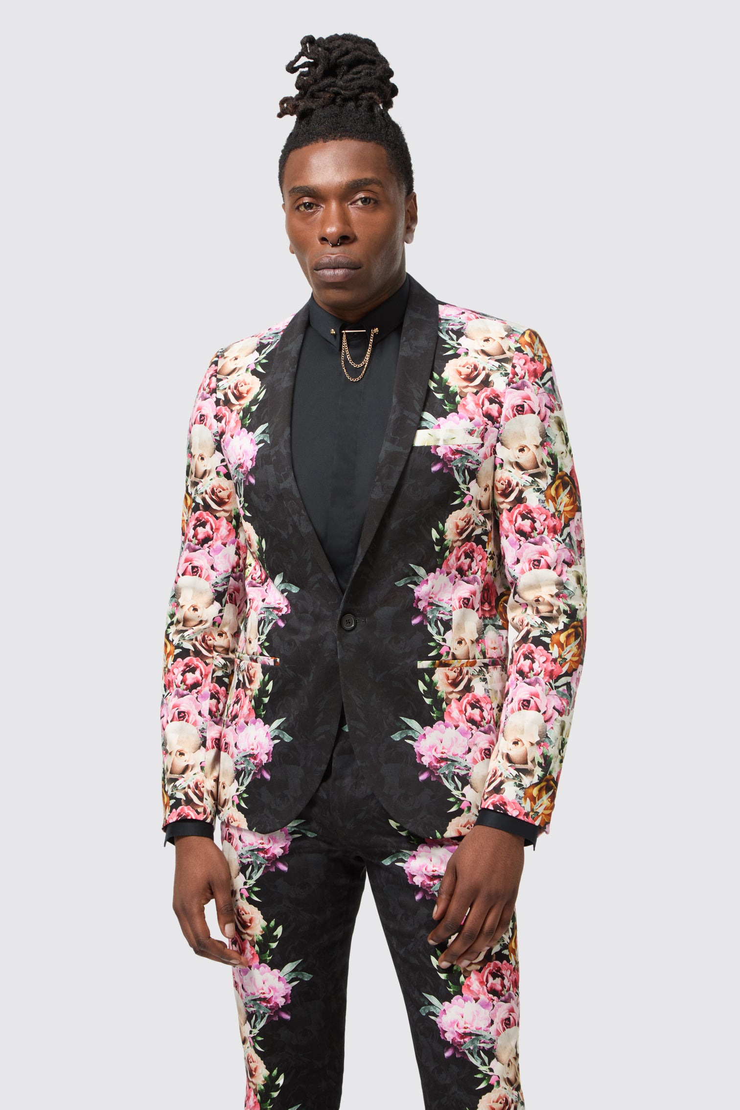 Blazer Flower Jacket Men Mens Dress Coat Men's Double Breasted Slim Fit  Tuxedo Blazer Formal Suit