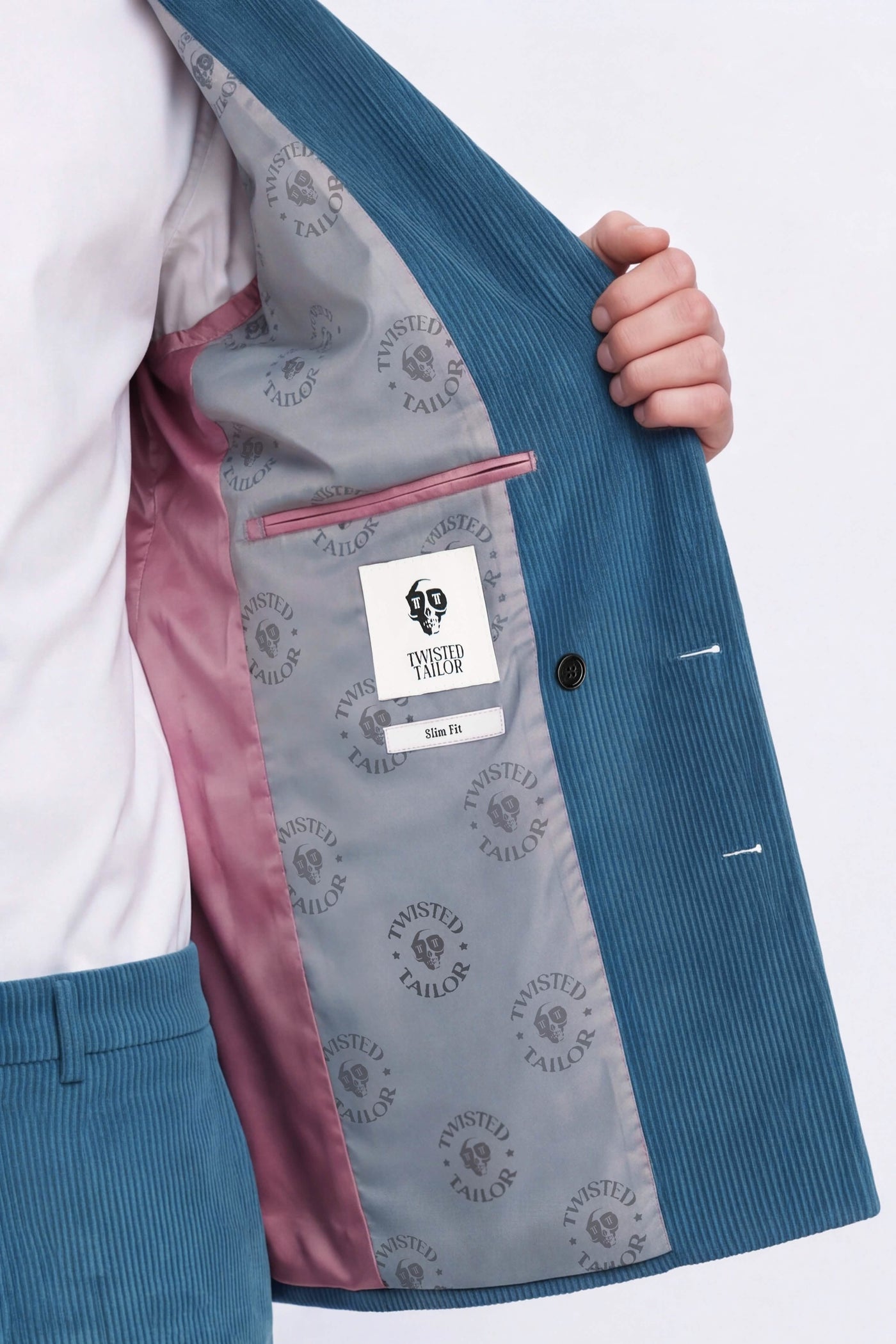 Aston Double Breasted Cord Suit Jacket