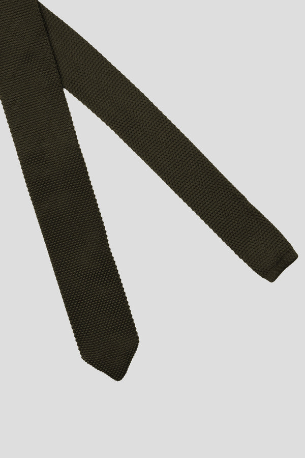 Bowie Knitted Tie Khaki