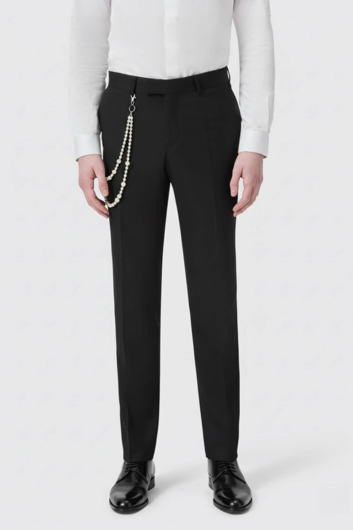 Flint Slim Fit Black Tuxedo With Pearl Detailing