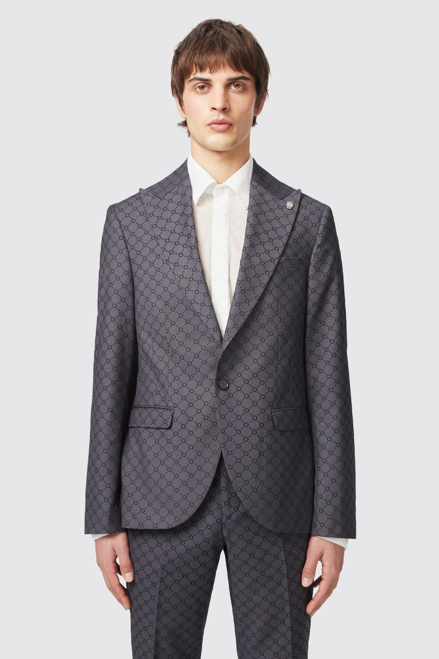 keil-slim-fit-black-flocked-suit