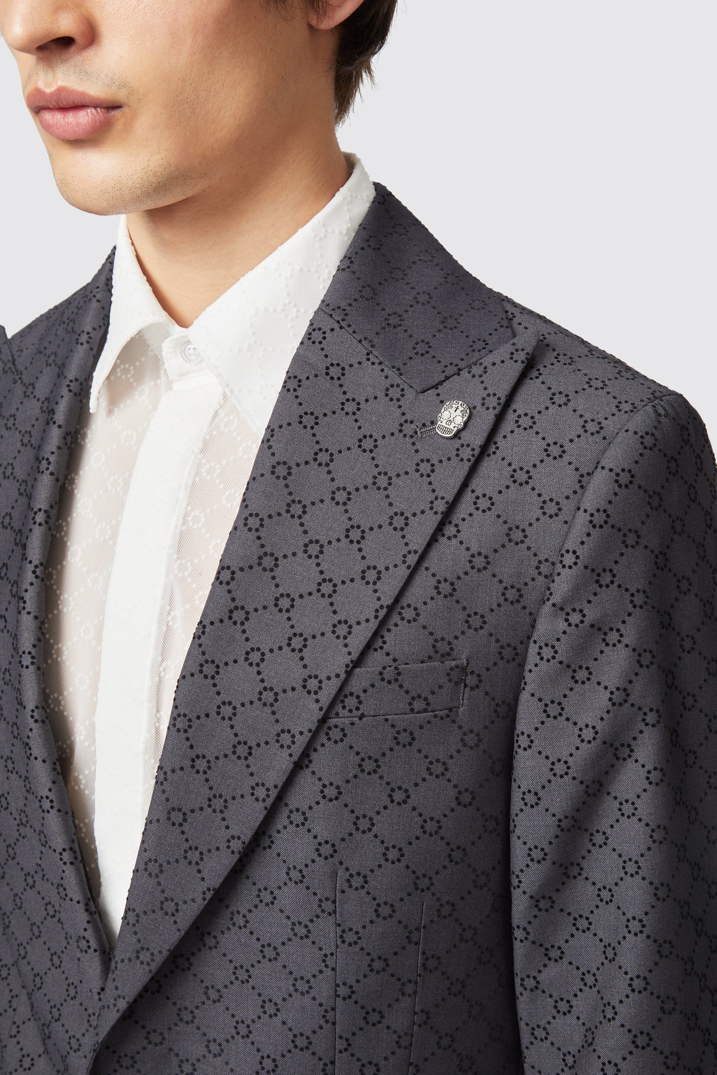 keil-slim-fit-black-flocked-suit