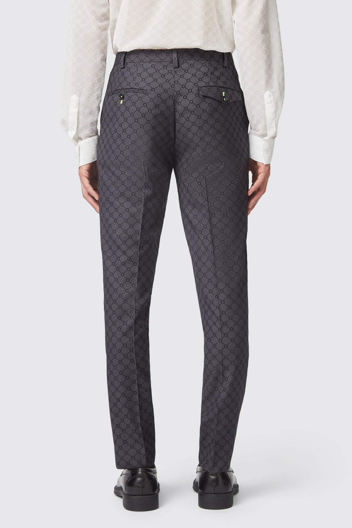keil-slim-fit-black-flocked-trousers