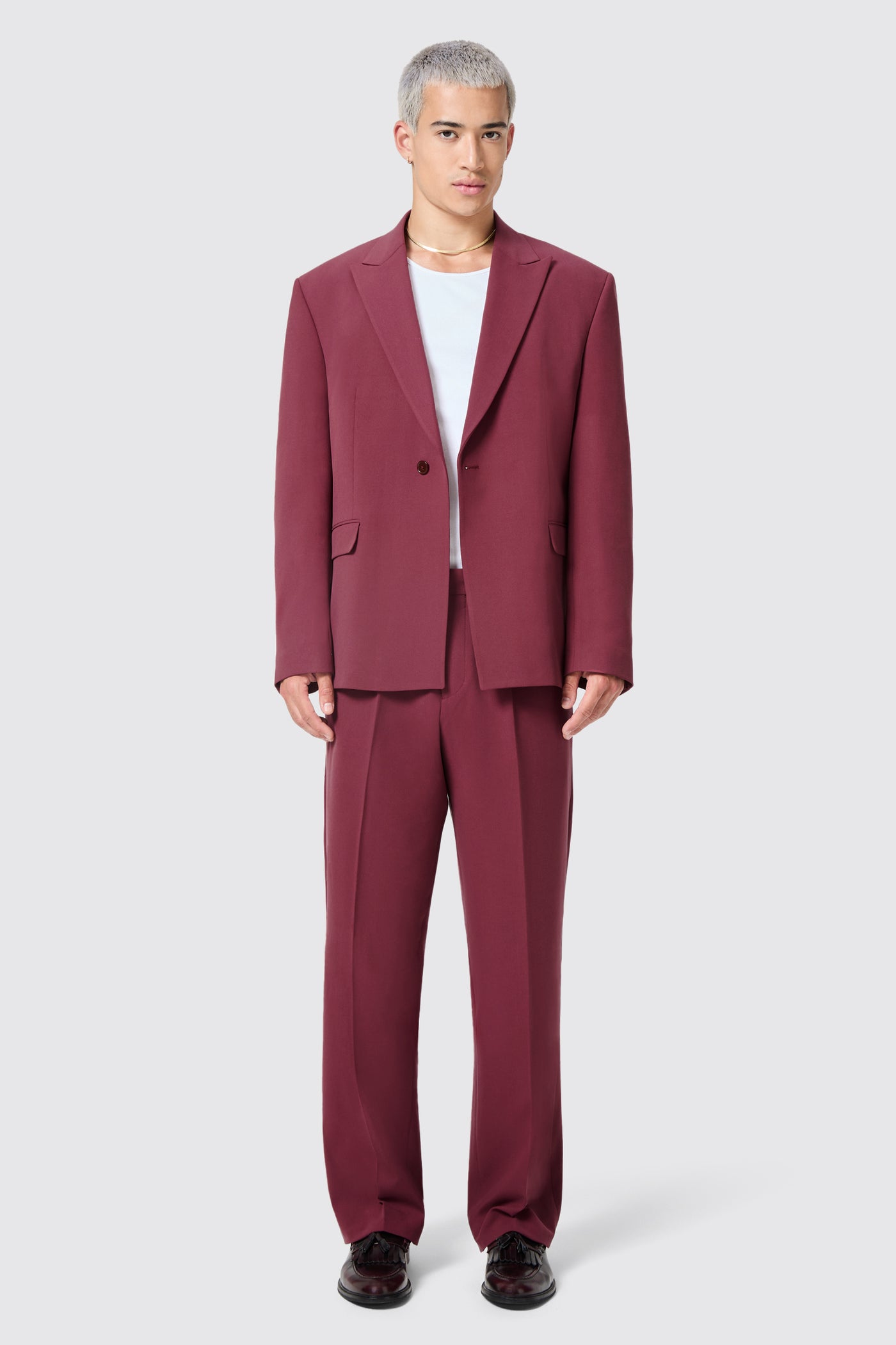 Lavoir Oversized Burgundy Jacket