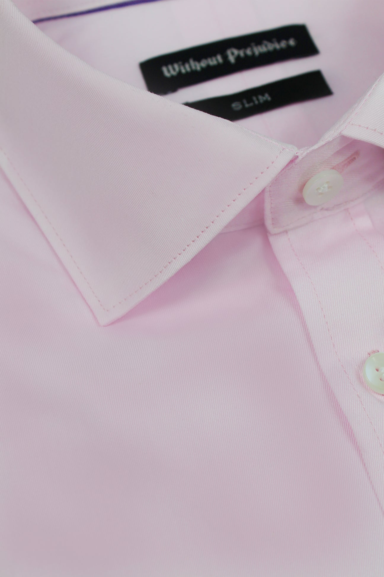 Maygrove Slim Pink Twill Cotton Shirt