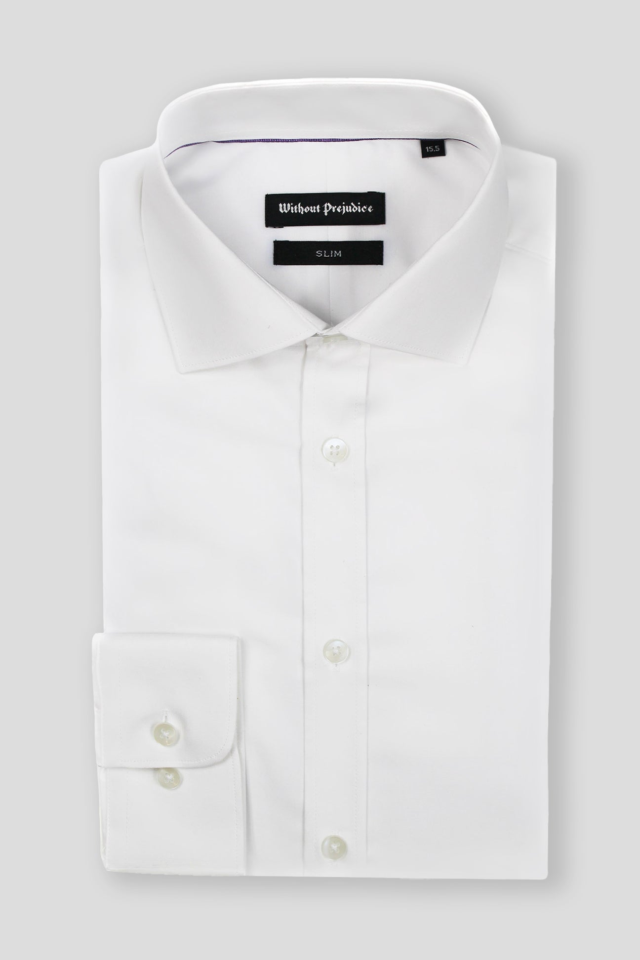 Maygrove Slim White Twill Cotton Shirt