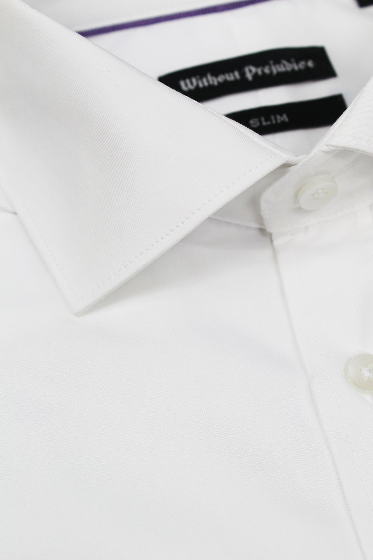 Maygrove Slim White Twill Cotton Shirt