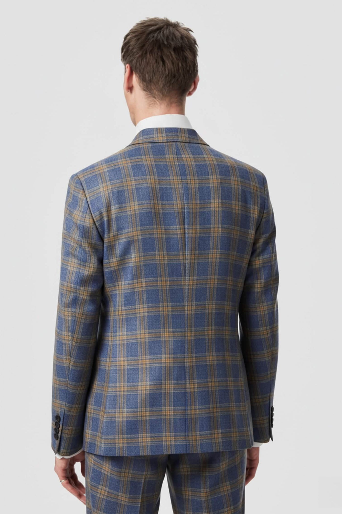 Maynard Slim Fit Navy Check Suit