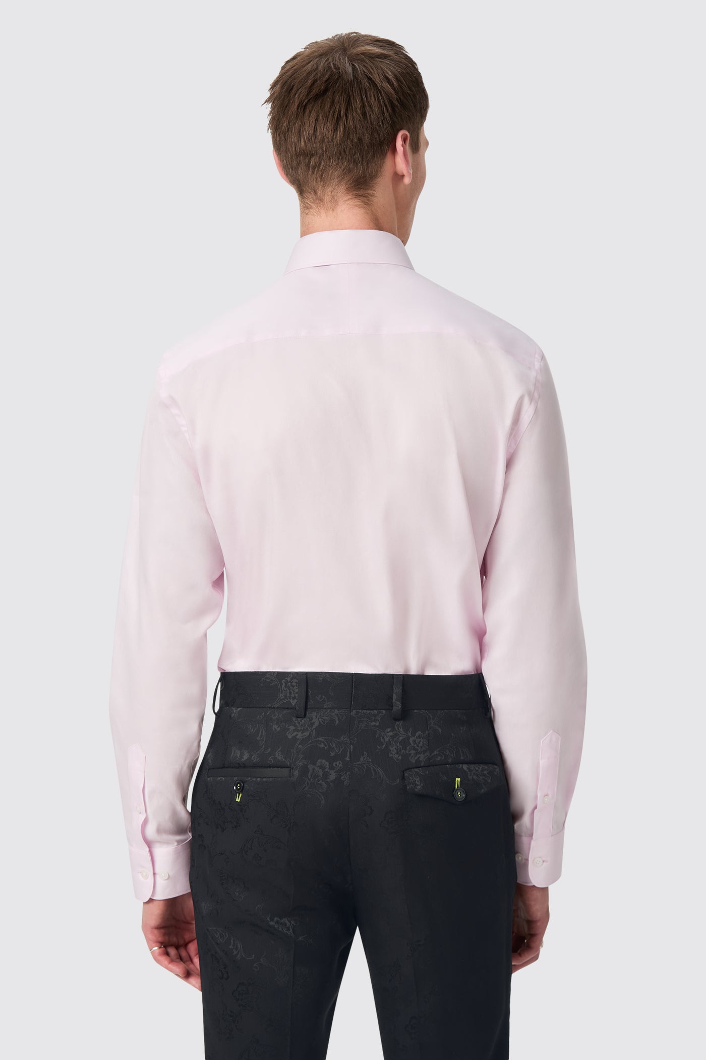 Maygrove Slim Pink Twill Cotton Shirt