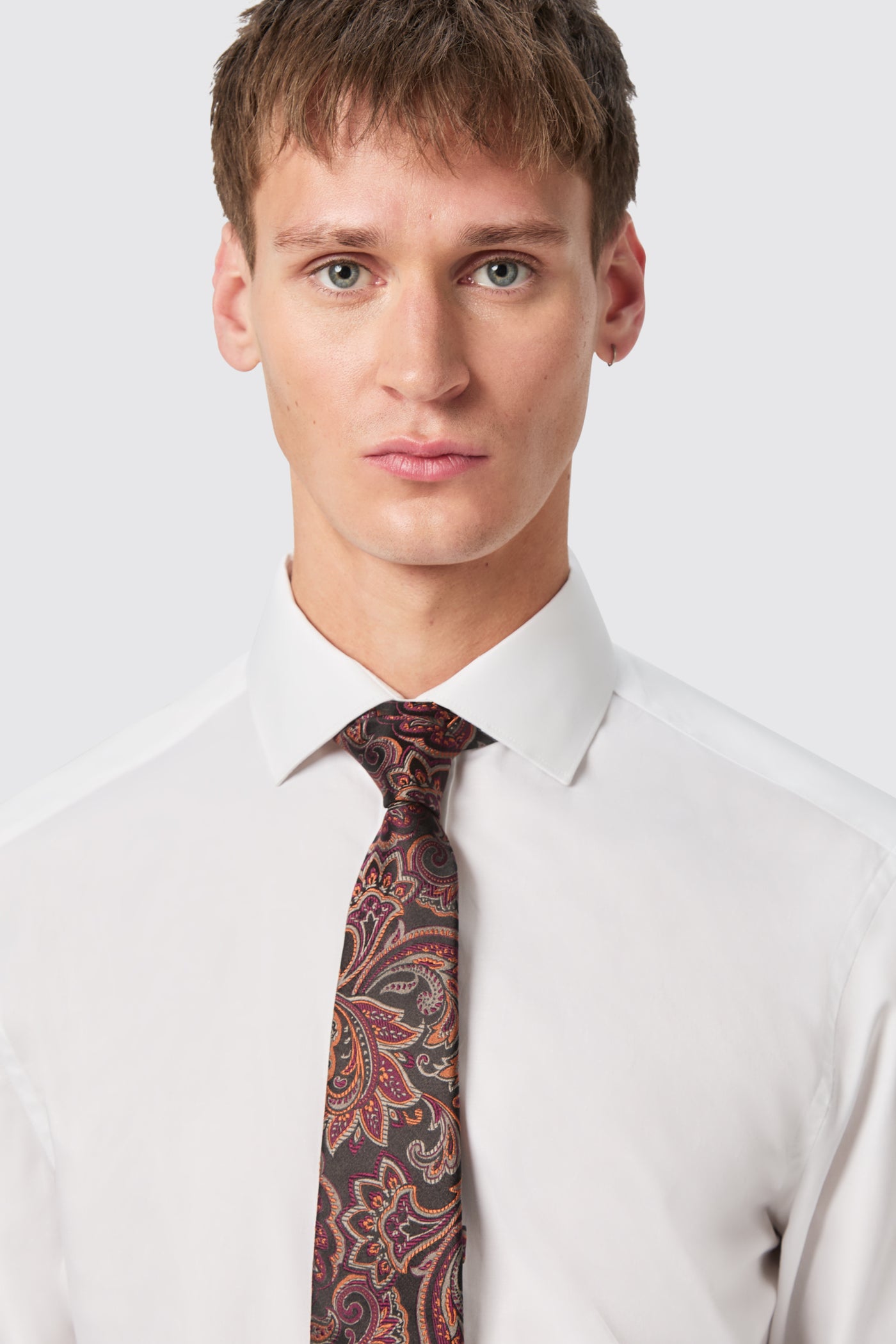 Maygrove Slim White Twill Cotton Shirt