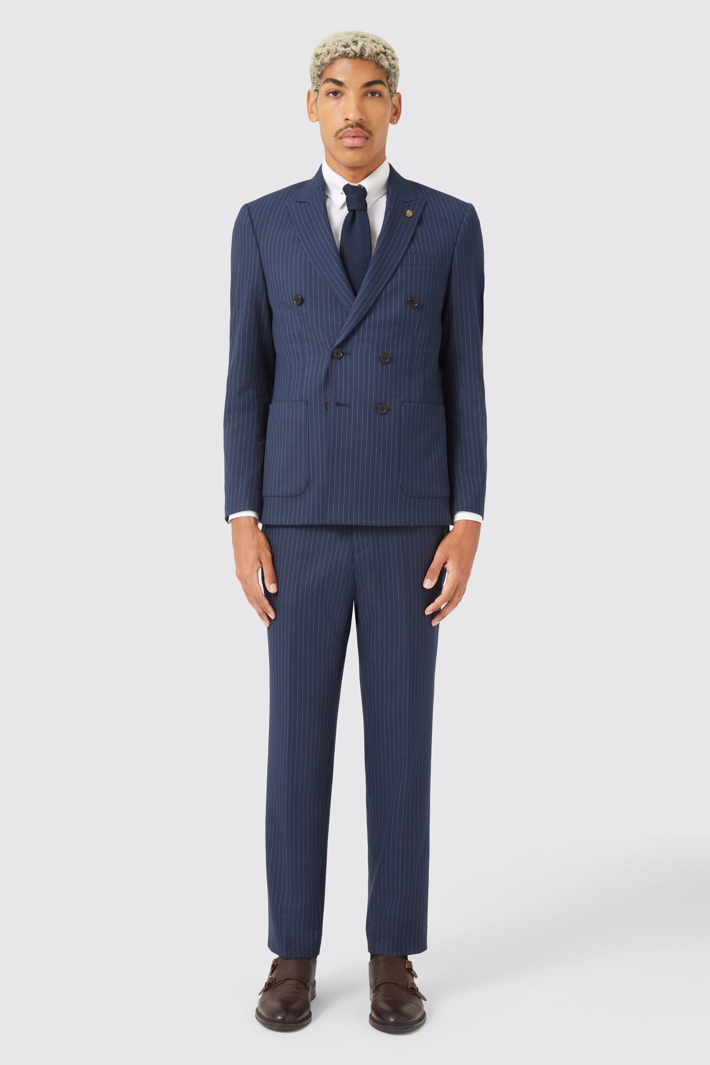 Milltown Slim Fit Double Breasted Navy Jacket TT x AM - ARCHIVE