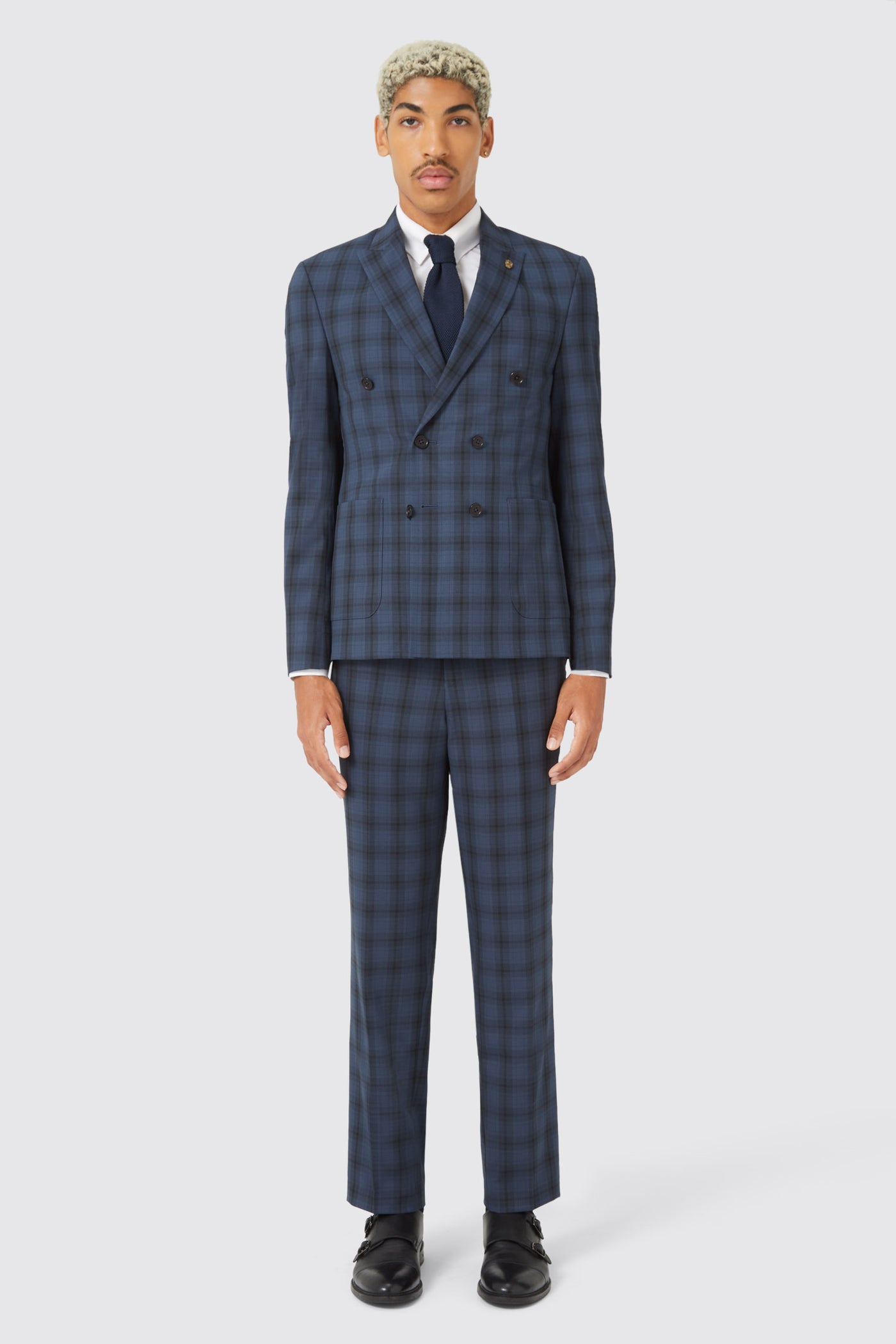 Thurles Navy Check Jacket TT x AM - ARCHIVE