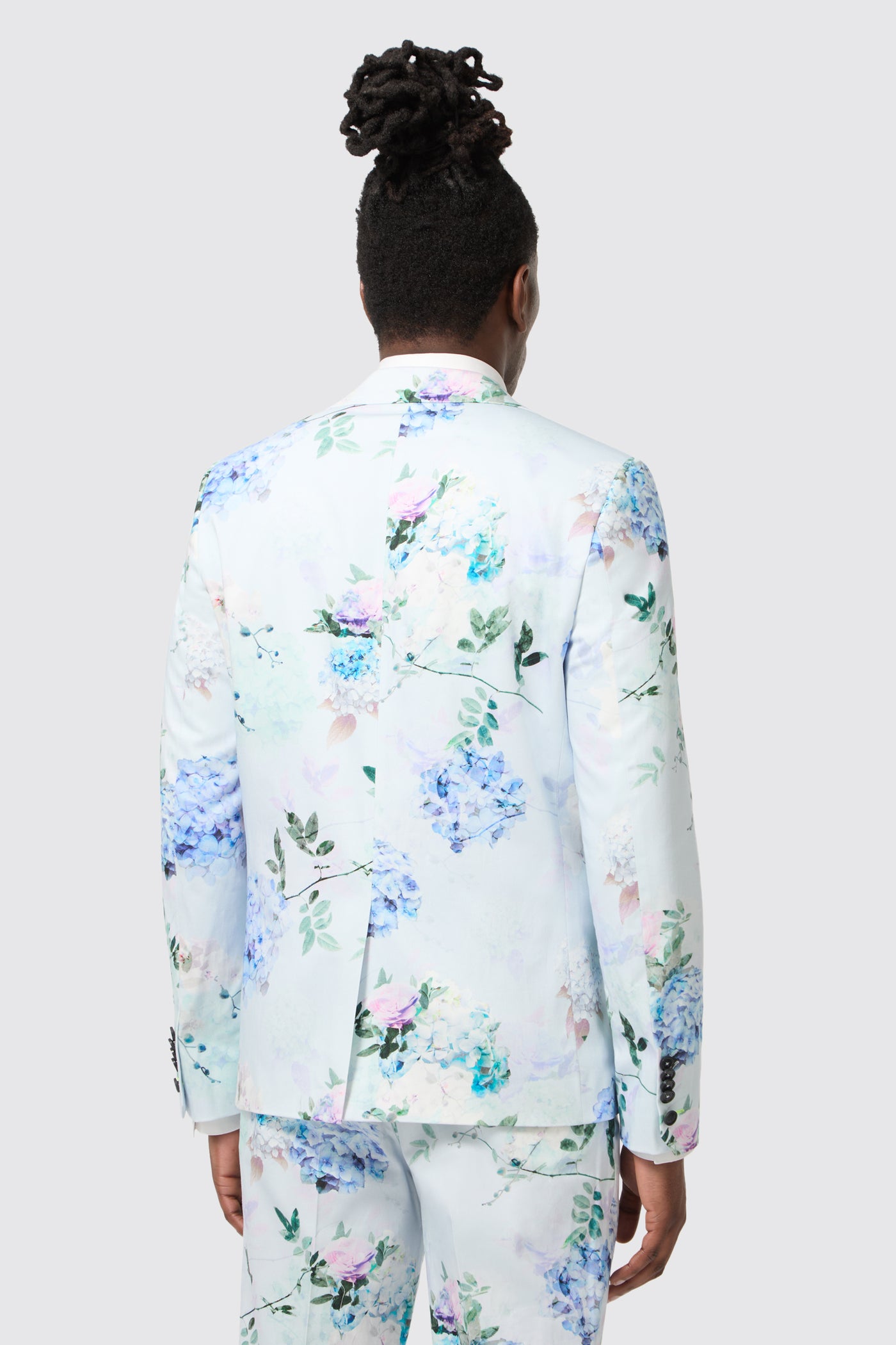 Pickhurst Skinny Fit Blue Floral Cotton Jacket