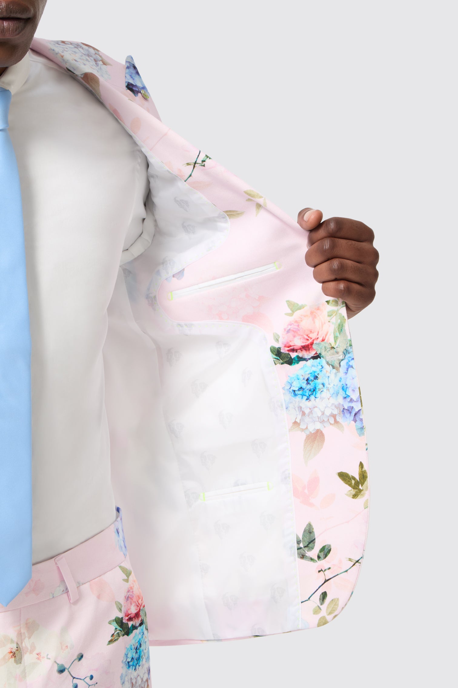 【よっさん 様】Taylor Made ジップアップジャケット　ピンク　L Pickhurst Skinny Fit Pink Floral Cotton Jacket