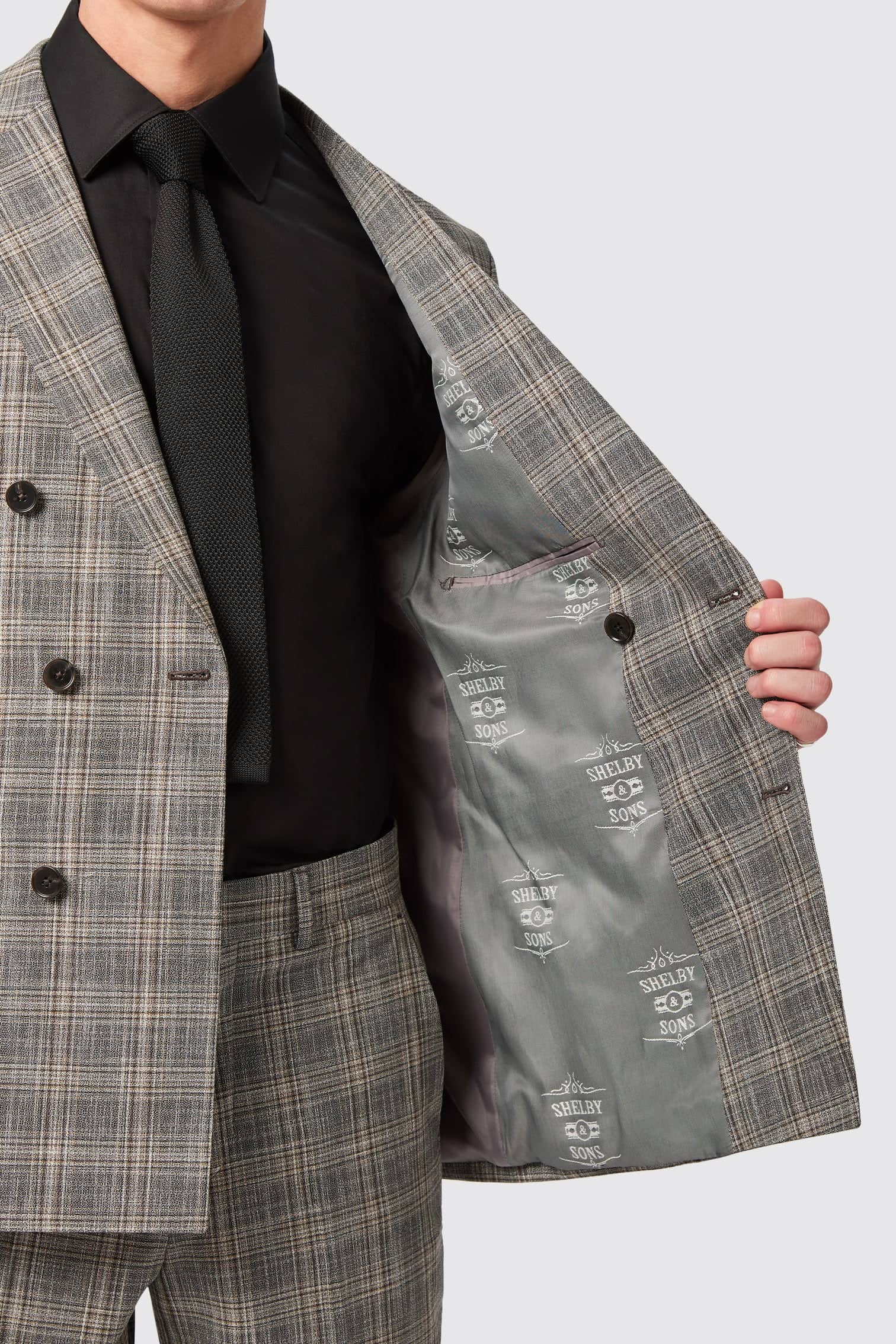 tain double push×playboy CHECK COAT Checkered Oversized Trench Coat - Monique Singh