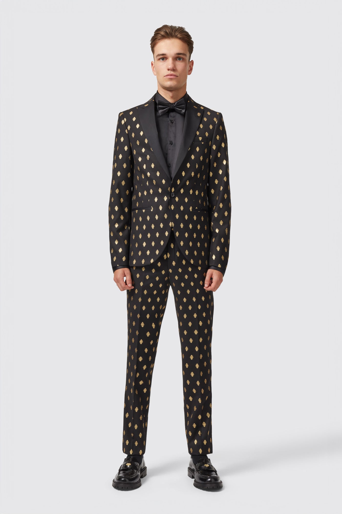 Puccini Slim Fit Black and Gold Suit - ARCHIVE