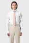 Grafton Slim Fit Spread Collar White Linen Shirt - ARCHIVE