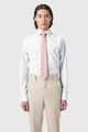Grafton Slim Fit Spread Collar White Linen Shirt - ARCHIVE