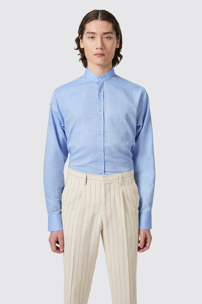 saunders-slim-fit-blue-cotton-shirt