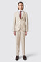 Looten Slim Fit Beige Linen Suit