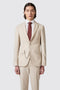 Looten Slim Fit Beige Linen Jacket