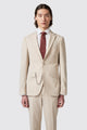 Looten Slim Fit Beige Linen Jacket