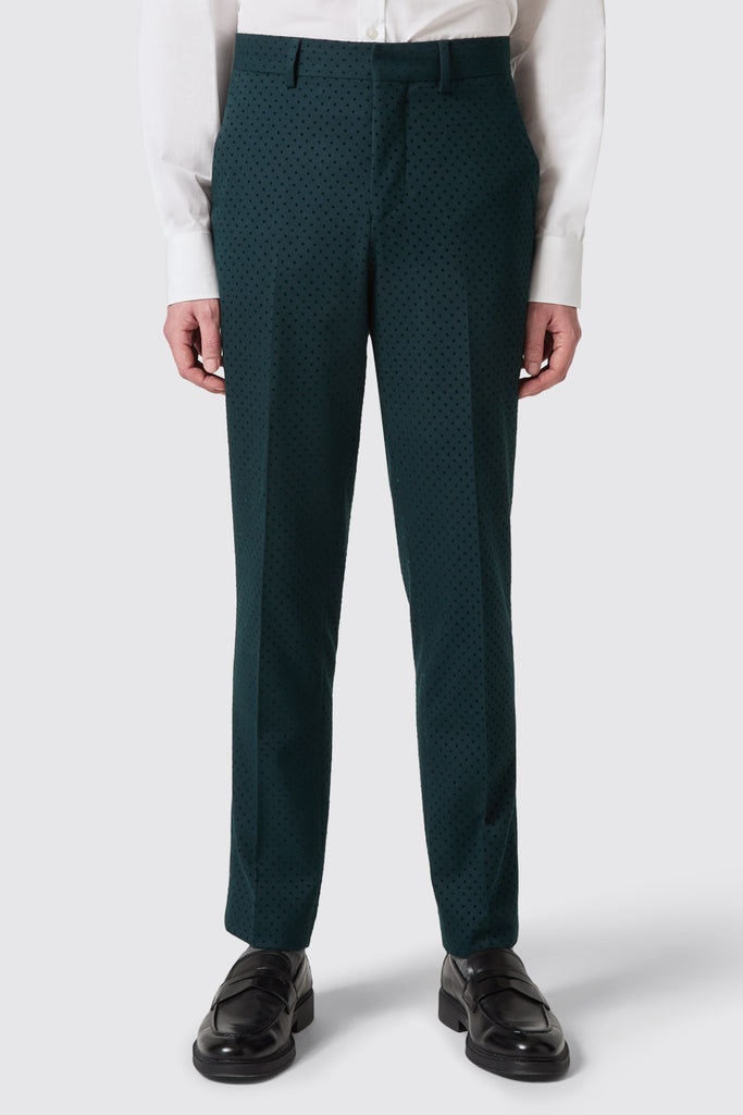 sullivan-slim-fit-green-polka-dot-trousers