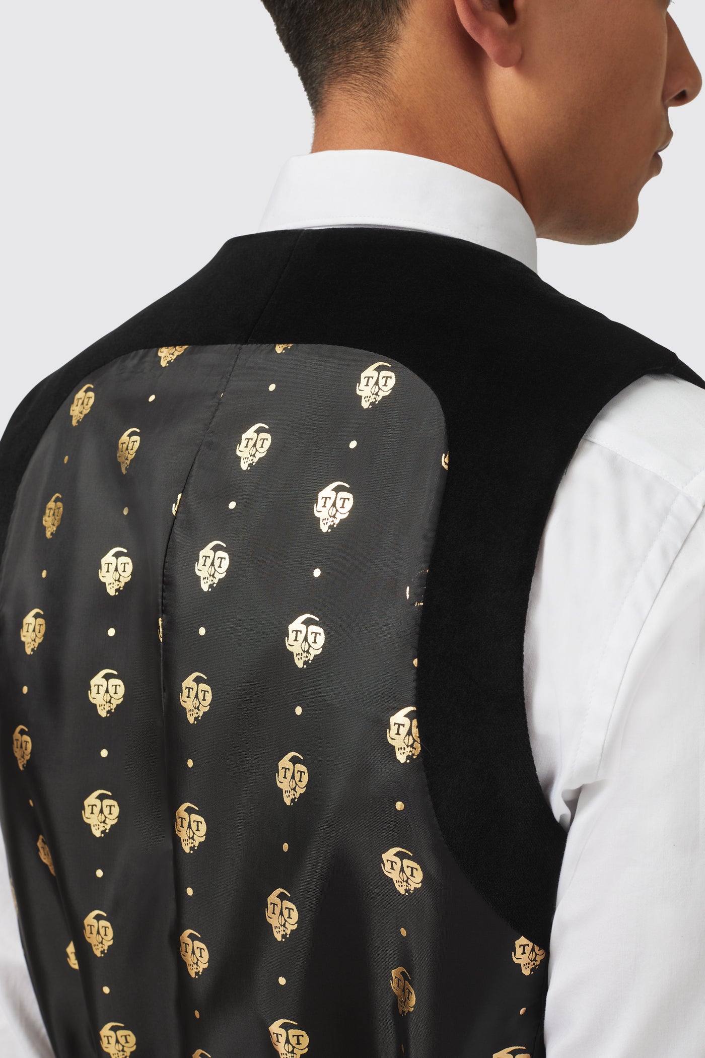 Magnus Slim Fit Black Velvet Tuxedo Waistcoat