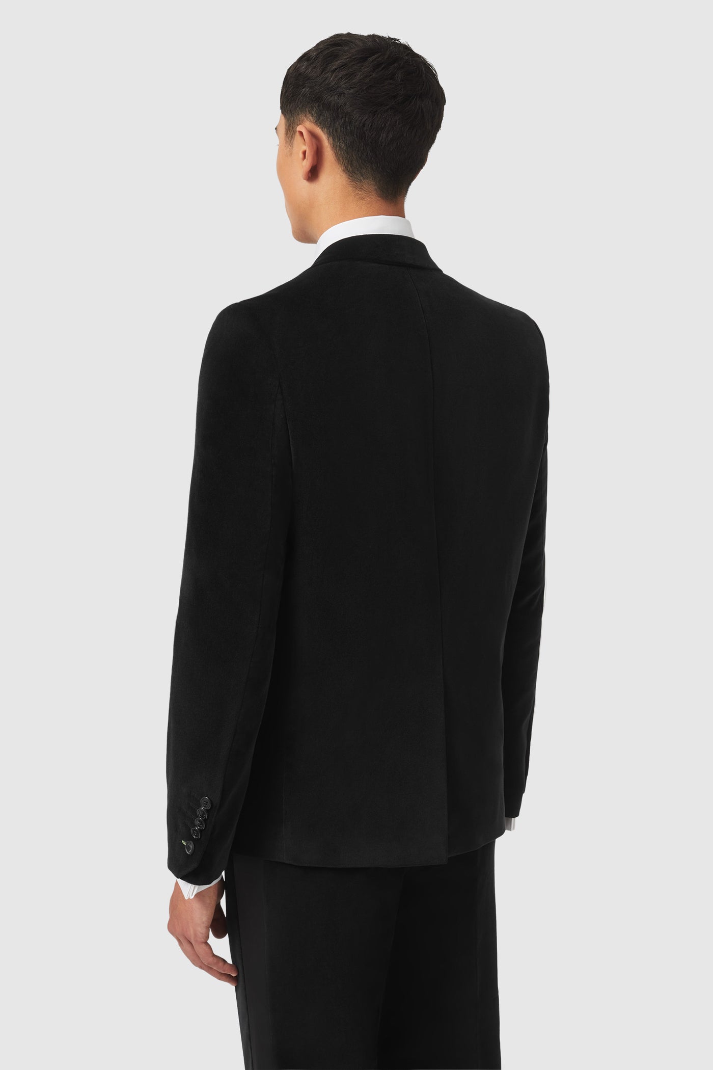 Magnus Slim Fit Black Velvet Tuxedo Suit