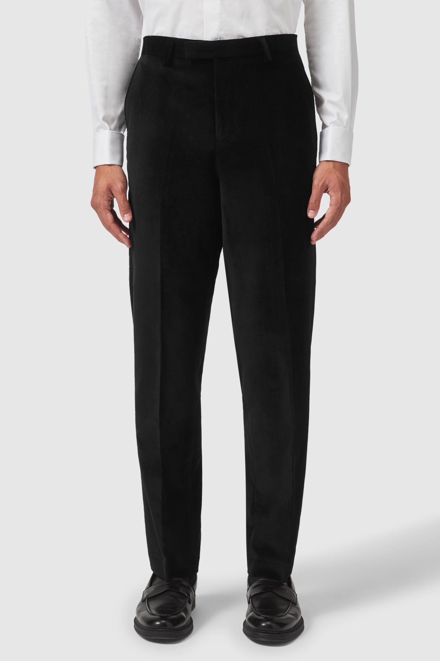 Magnus Slim Fit Black Velvet Tuxedo Suit