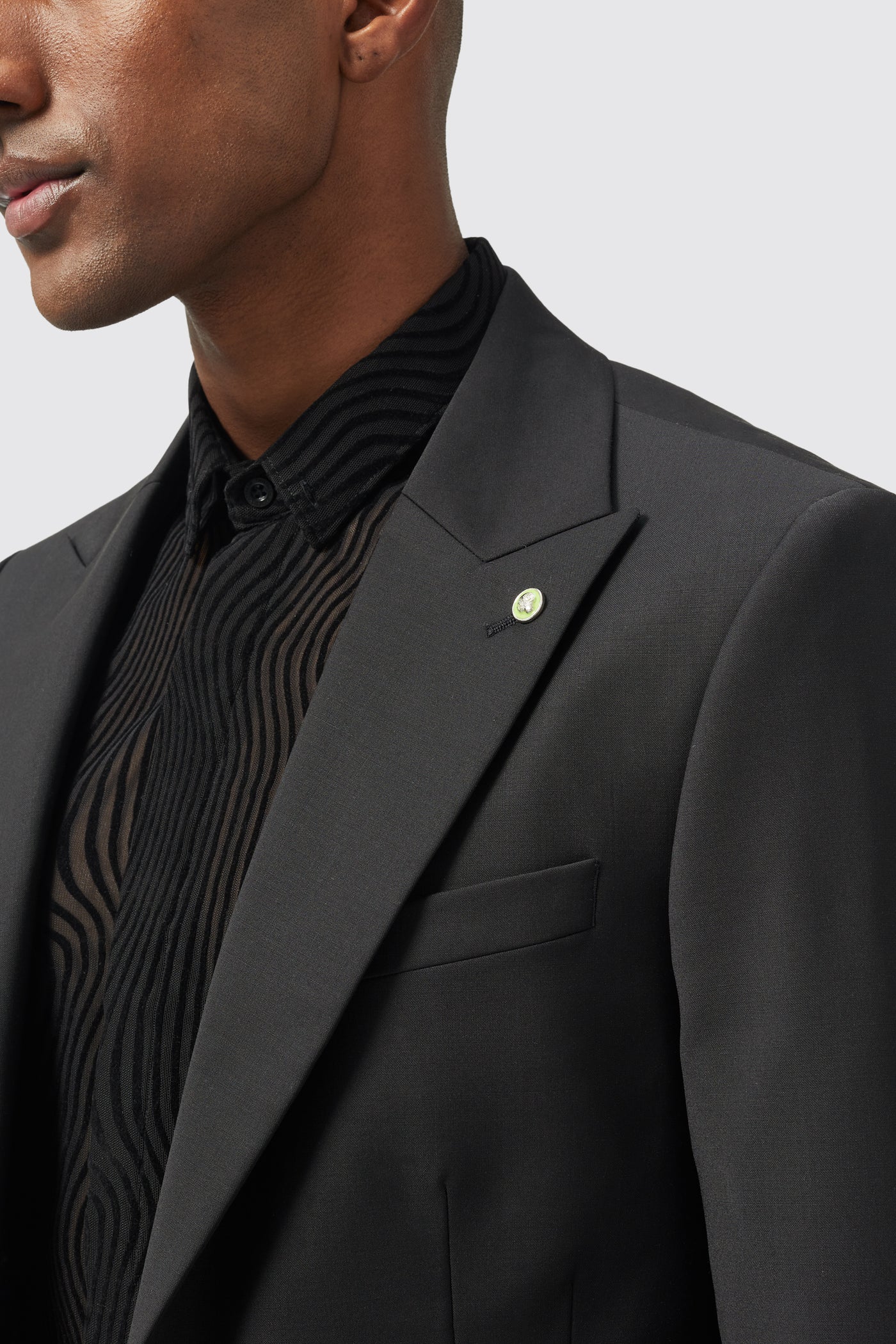 Buscot Slim Fit Black Jacket - ARCHIVE