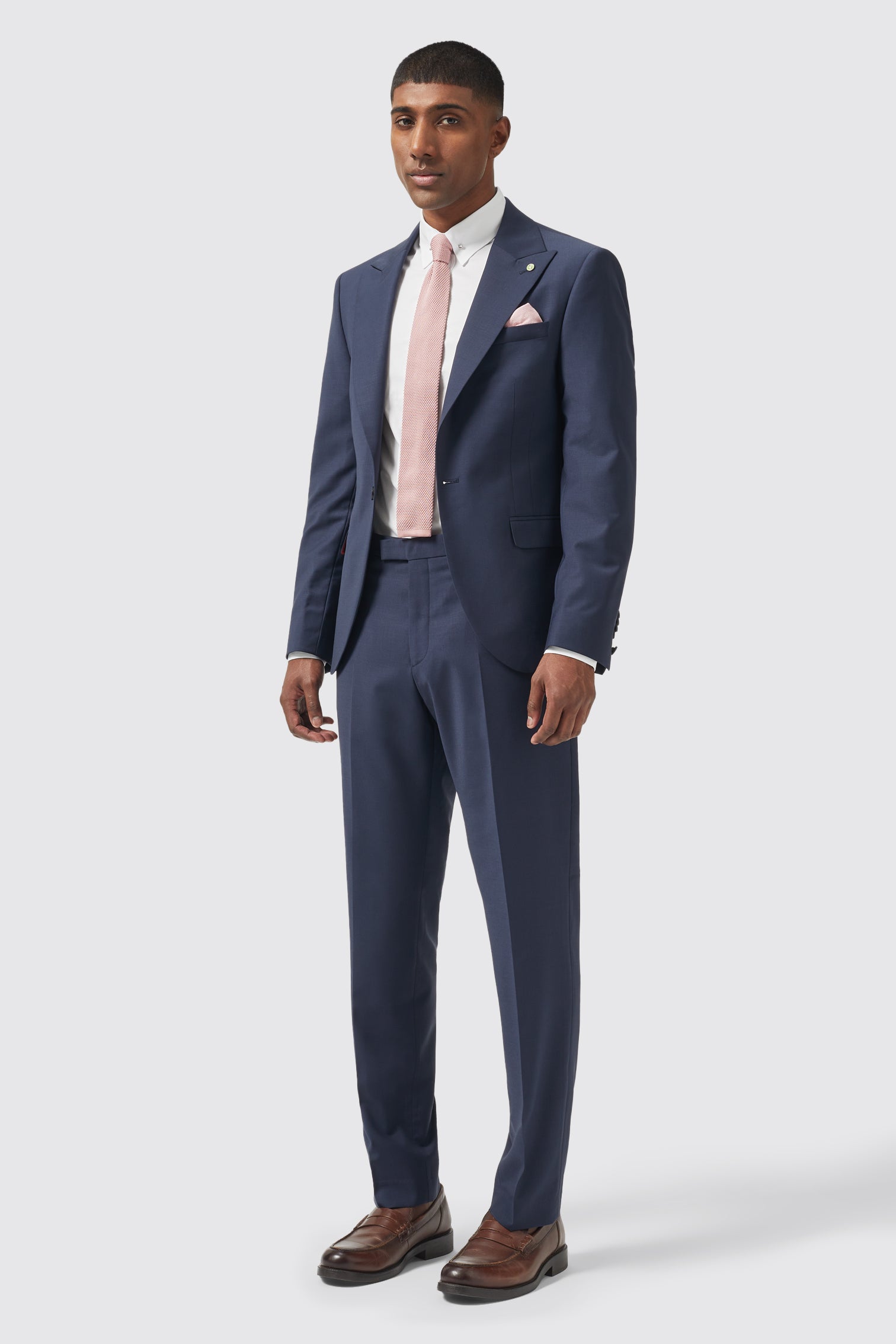 Buscot Slim Fit Navy Trousers - ARCHIVE – Twisted Tailor