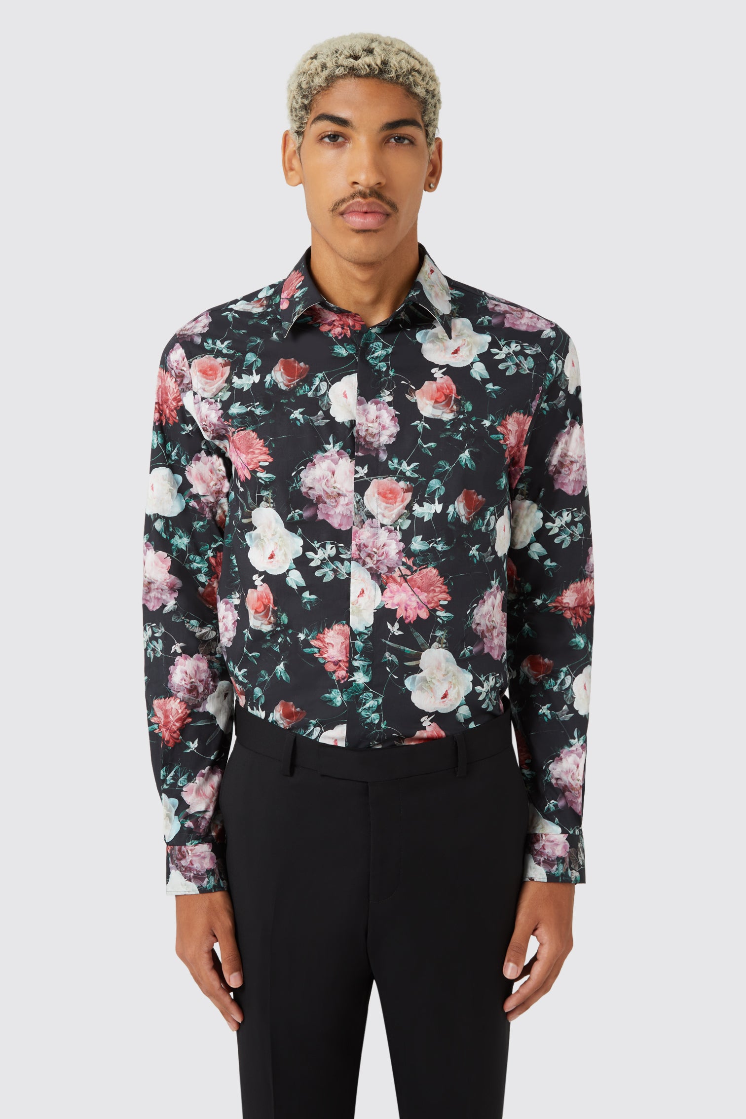 Twisted Tailor Lars Navy Floral Shirt