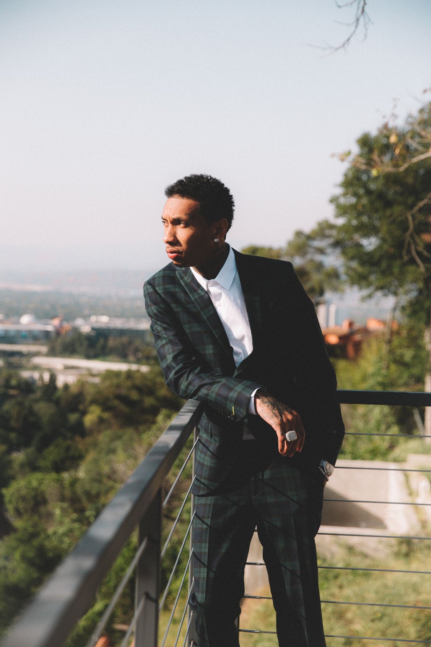 Lennox Skinny Fit Green Tartan Suit