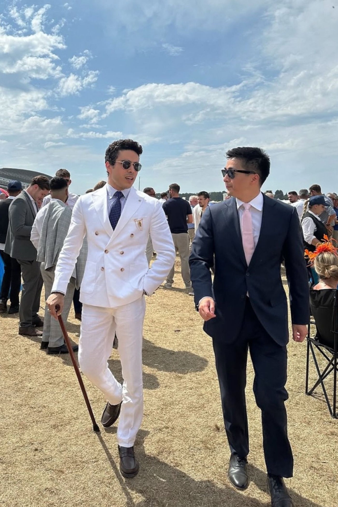 Fairmont Slim Fit White Double Breasted Linen Suit