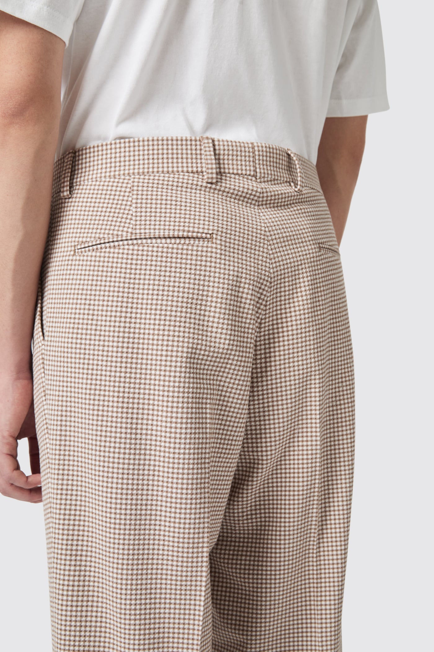 Maldini Oversized Brown Check Trousers