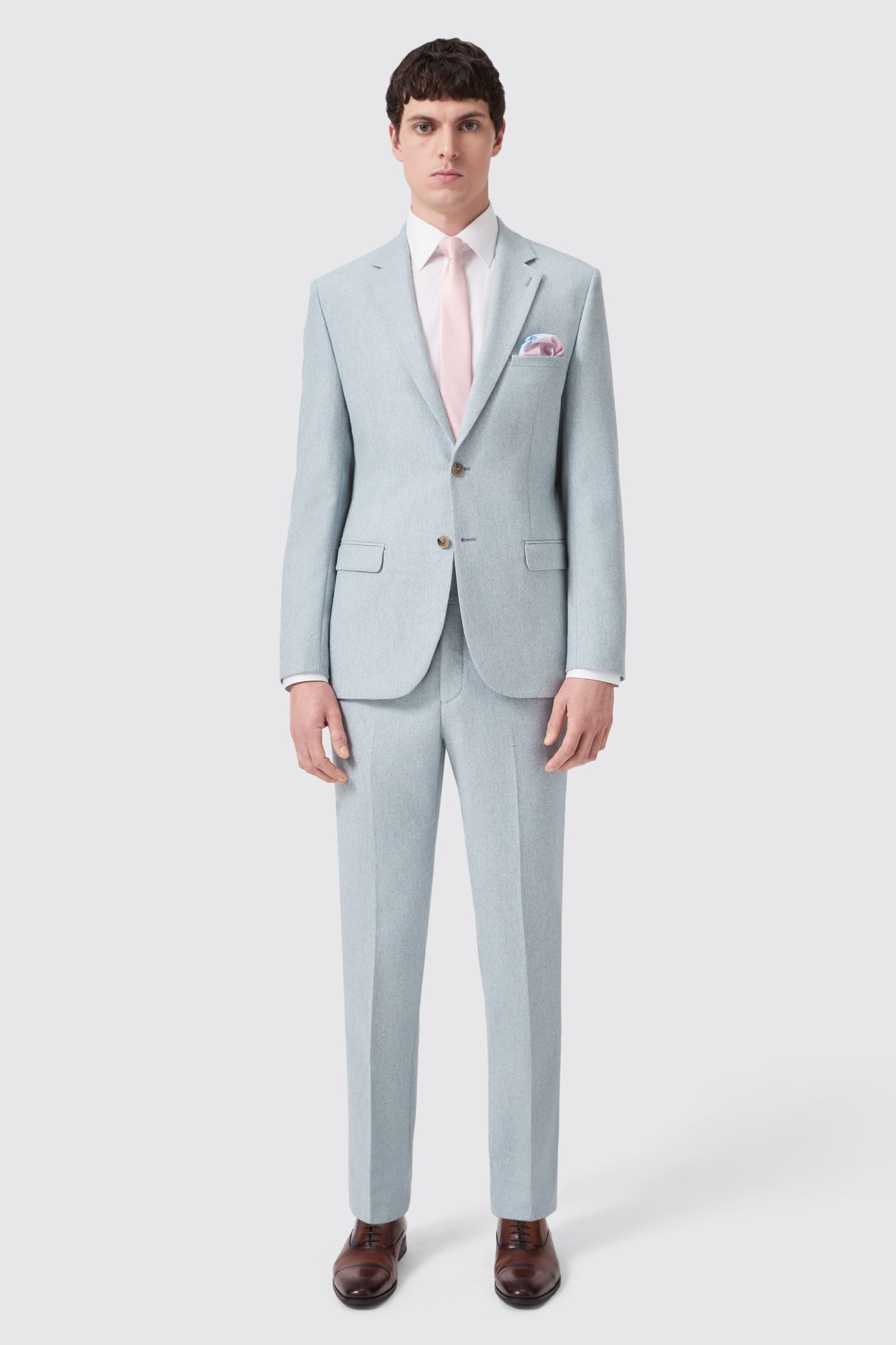 Archer Slim Fit Blue Tweed Suit Trousers