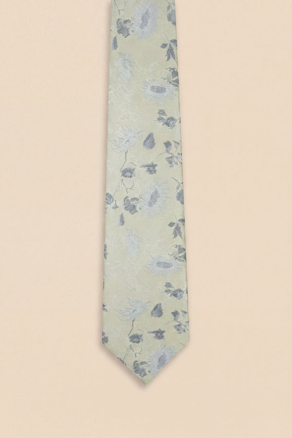 Adriana Silk Floral Champagne Tie