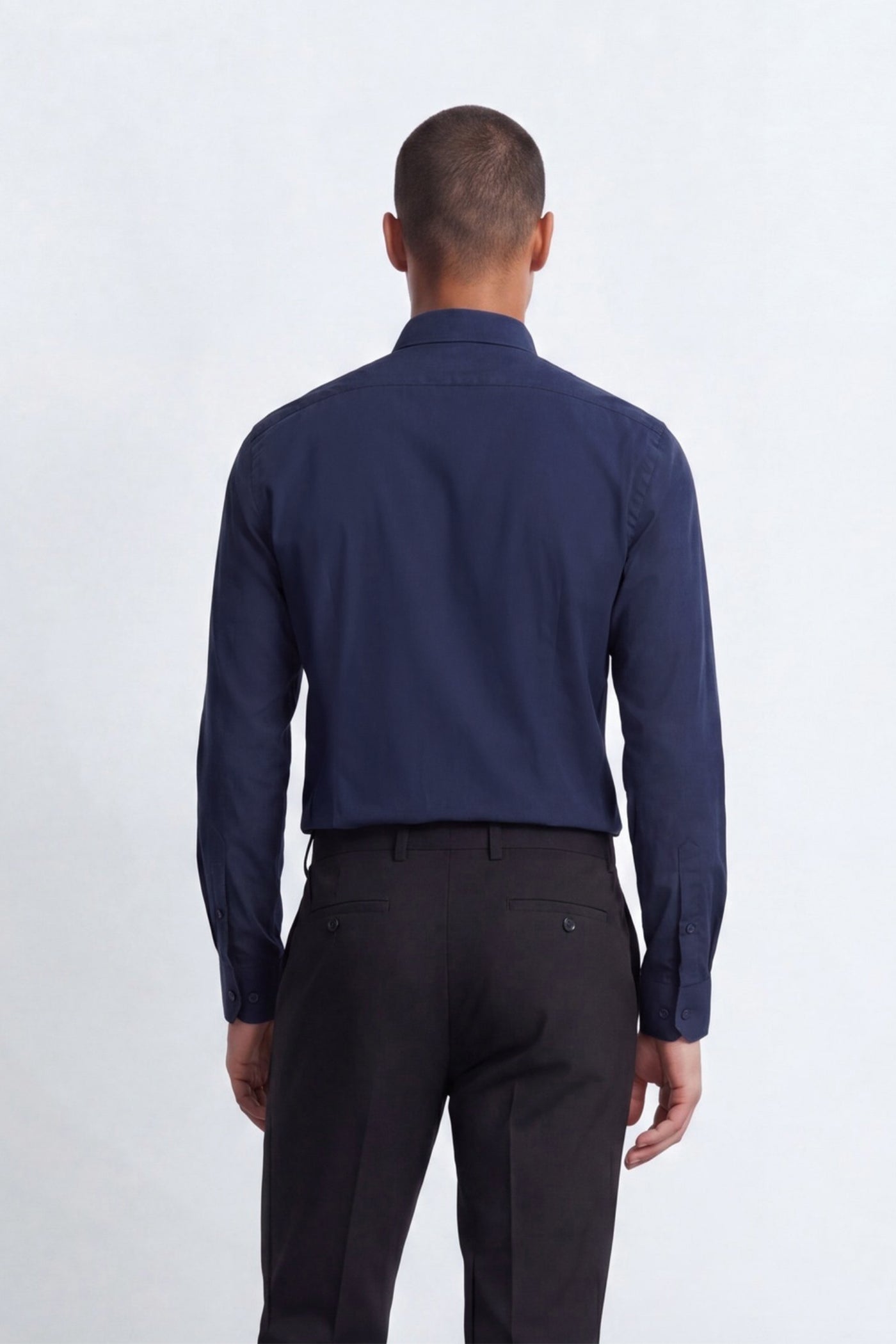 Apsley Slim Fit Navy Cotton Shirt