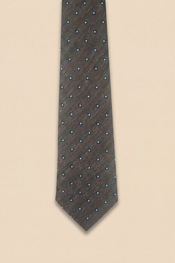 Bella Silk Daisy Brown Tie