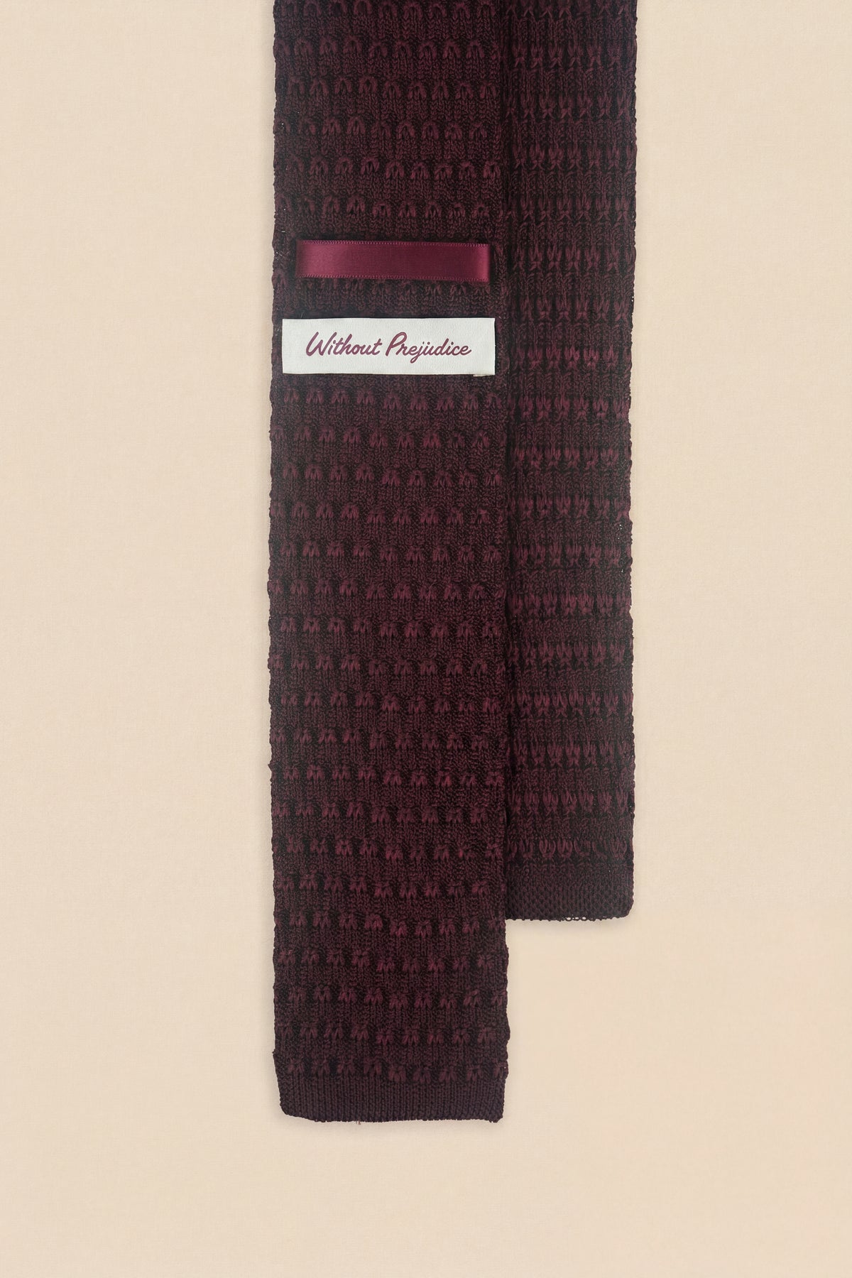 Sienna Silk Knit Burgundy Tie