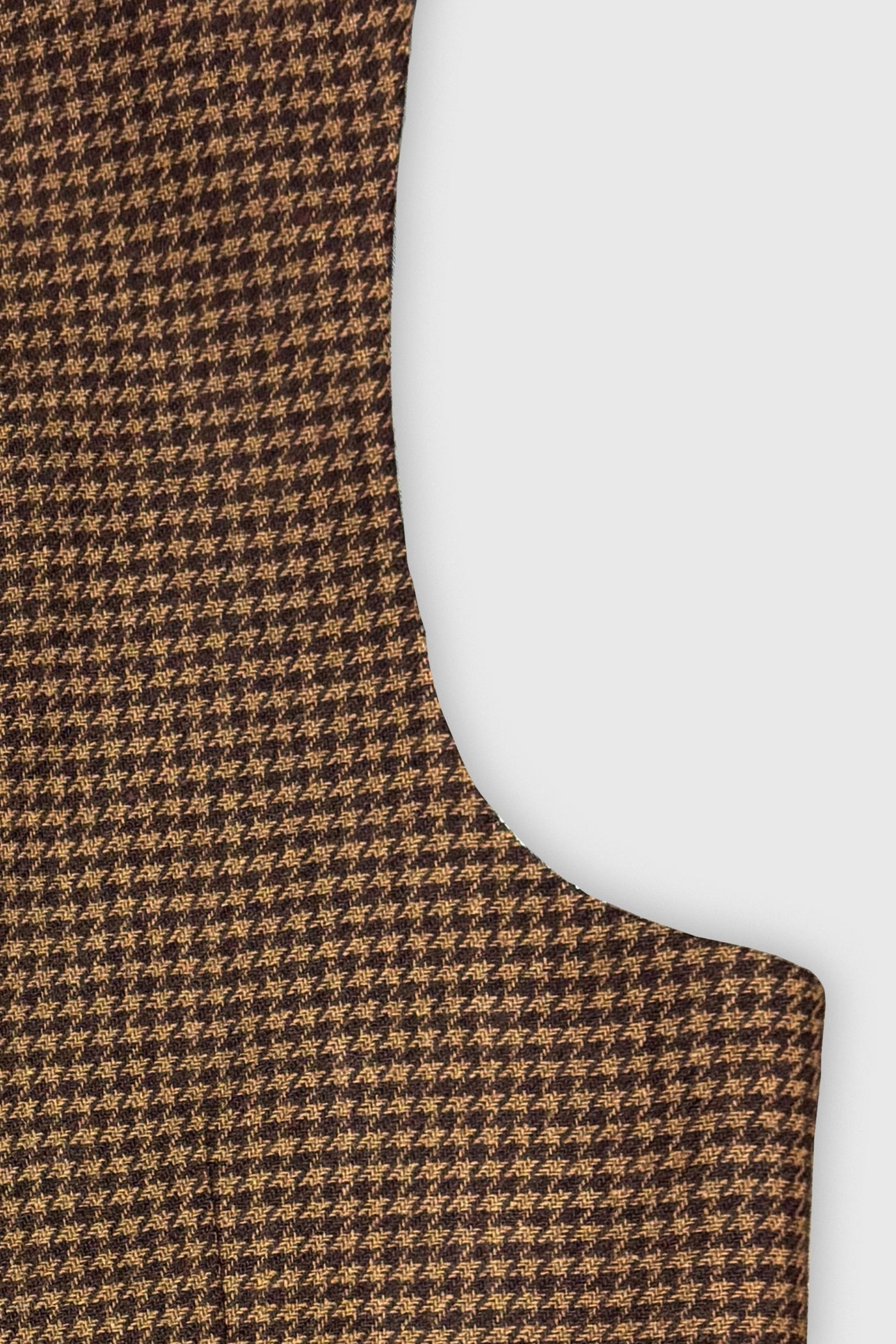 Clifdon Slim Fit Brown Wool Houndstooth Waistcoat