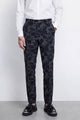 Fleet Skinny Fit Black Floral Suit Trousers