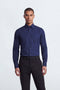 Apsley Slim Fit Navy Cotton Shirt