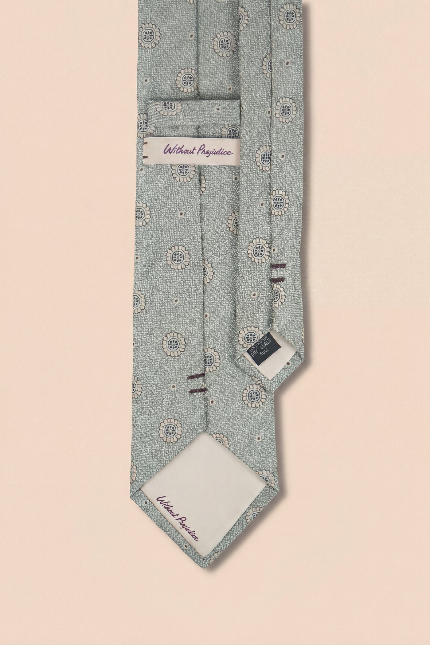 Luna Silk Maccesfield Neat Sage Tie