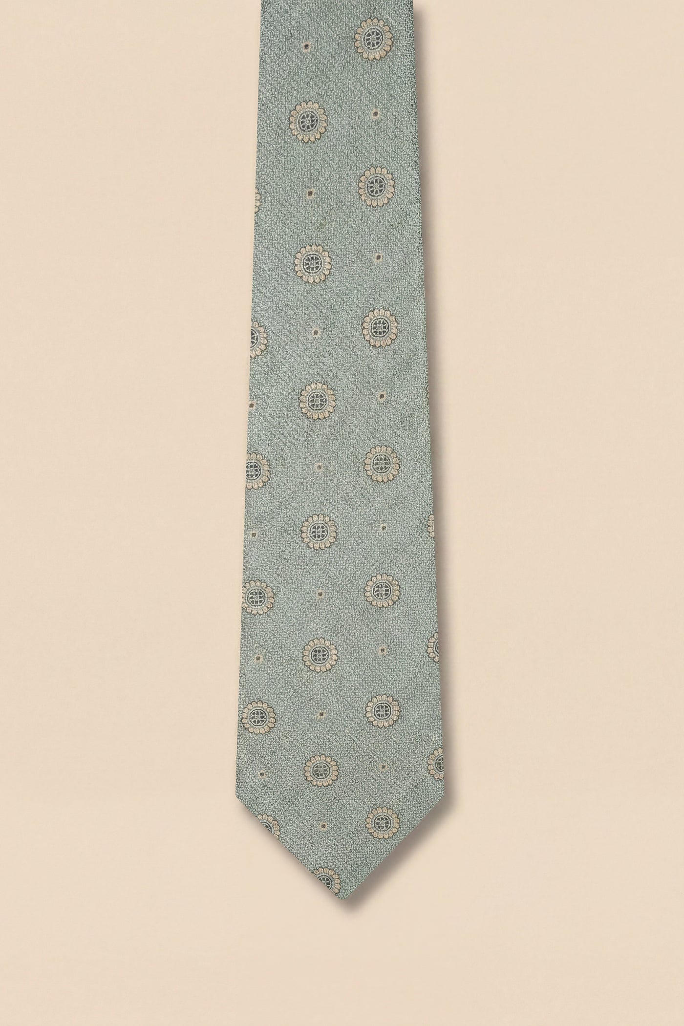 Luna Silk Maccesfield Neat Sage Tie