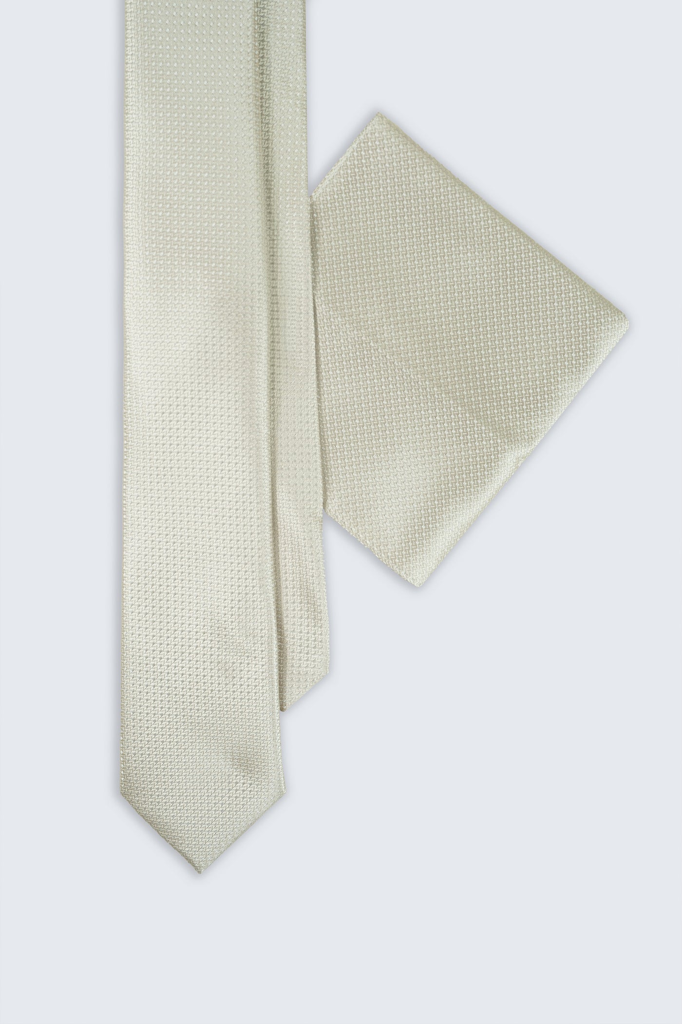 Miles Texture Tie Ecru and Champagne Hank