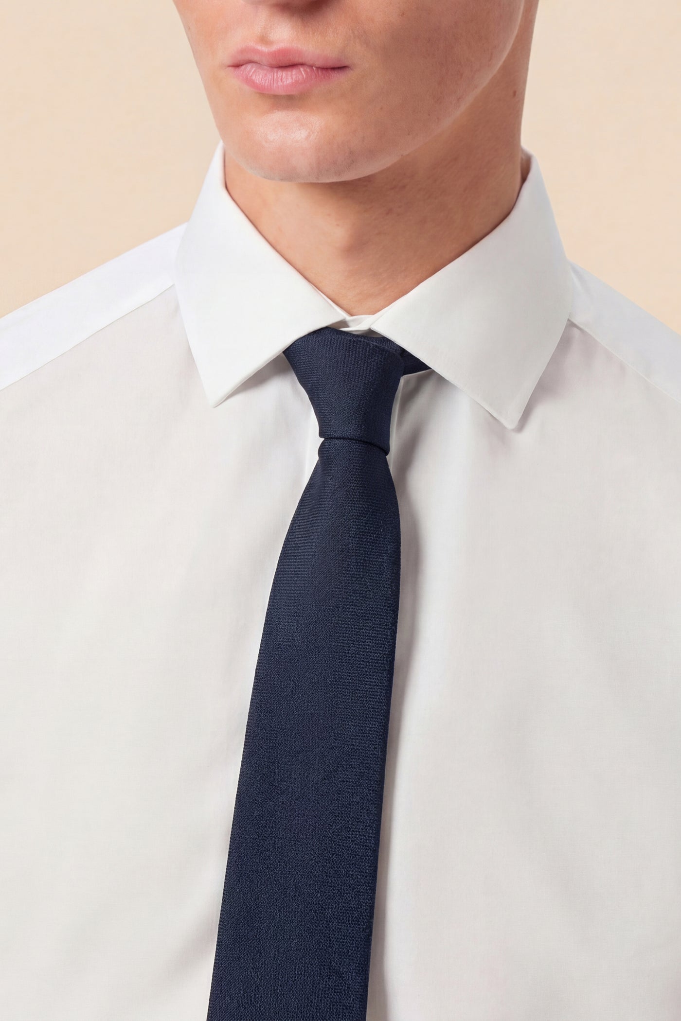 Allegra Silk Texture Navy Tie